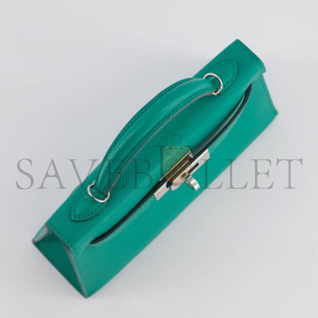 HERMÈS MASTER MINI KELLY II BAG EPSOM MALACHITE (19*12*5.5cm)